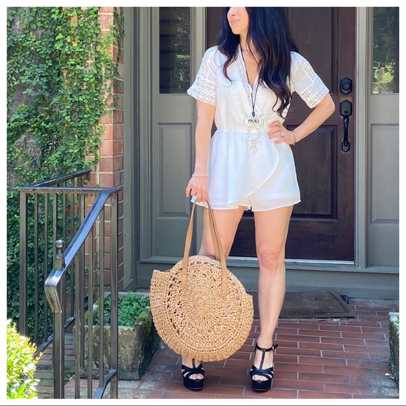 ShopEvelynne Pants - STEP INTO SPRING WHITE CHIC ROMPER